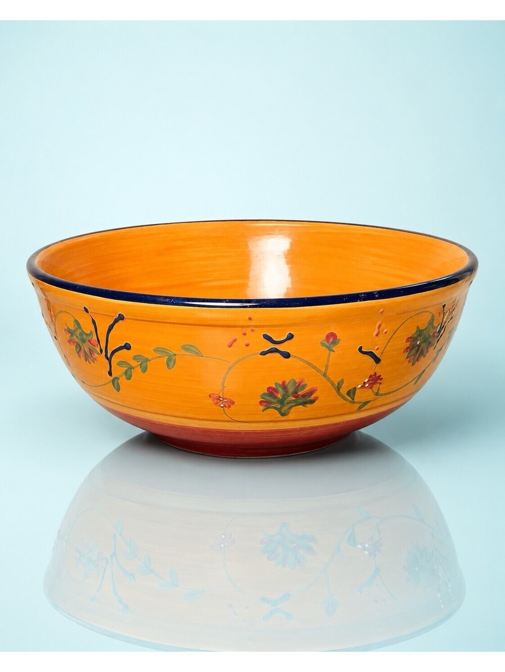 Ambiance Collection 1990s Serving Bowl Nanette Vacher Romantique Bouquet 11x4.5”